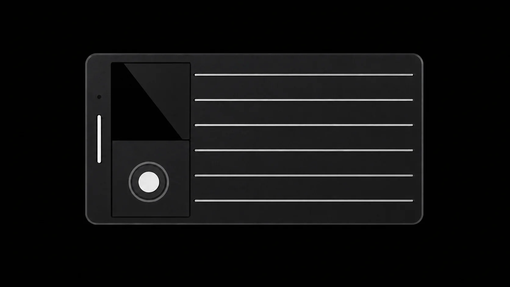 Pocket Guitar with an interactive joystick and six playable strings